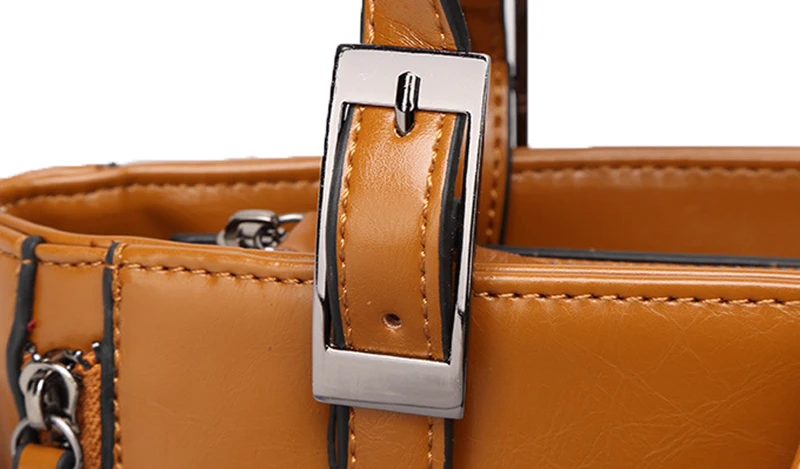 Ladies Bag Leather Handbags High Quality Casual Female Bags Tote Shoulder Bag Large Capacity Purse Pocket Messenger Hand SS7116 (14)