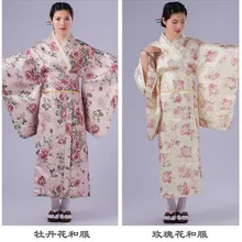 Новинка, хлопковый Халат-кимоно YukataJapanese Haori, костюм, платье с Пионом и розой, Yukata высокого качества