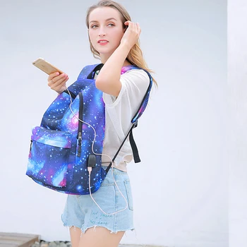 

New Fashion Girls School Backpacks USB Charger backpack teenagers bagpack high school backpack for boy student casual travel bag