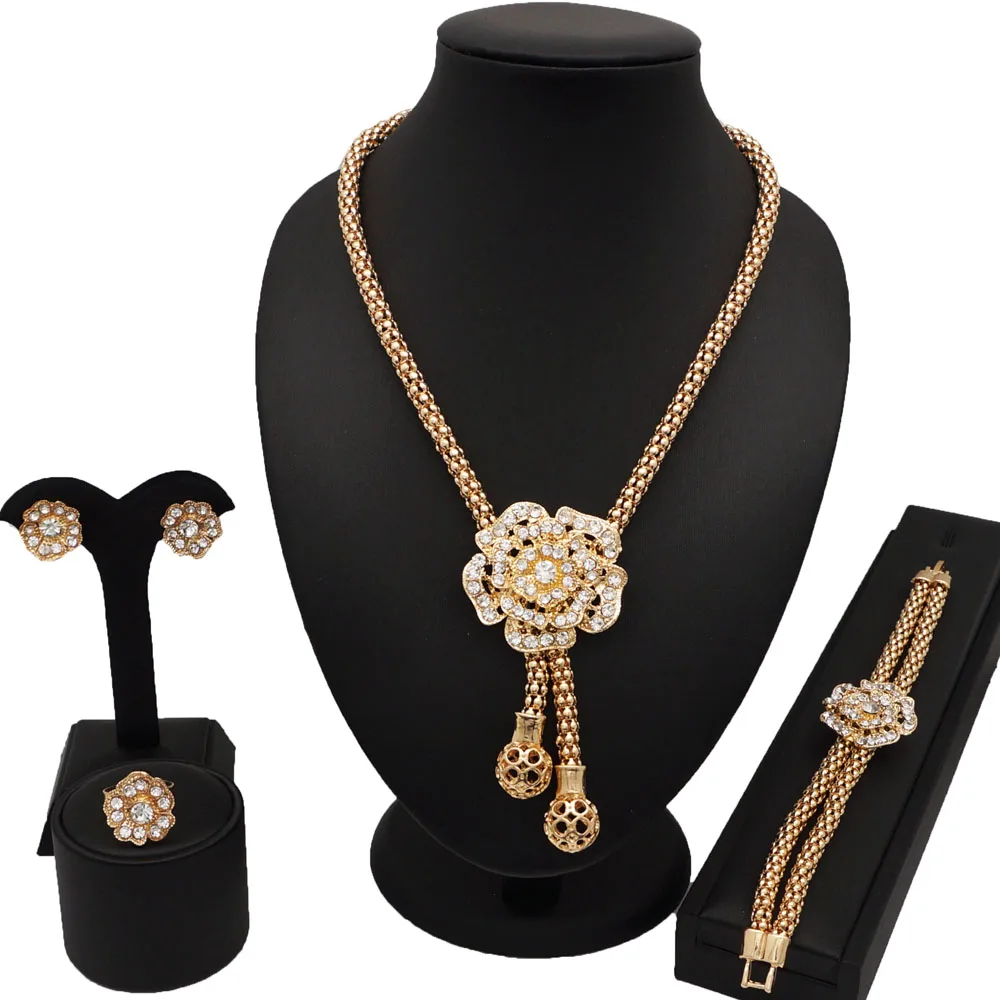 Women Necklace Fine Jewelry Sets Best Quality African Big Jewelry Sets Wedding Costume Jewelry African Gold Jewelry Jewelry Sets Aliexpress