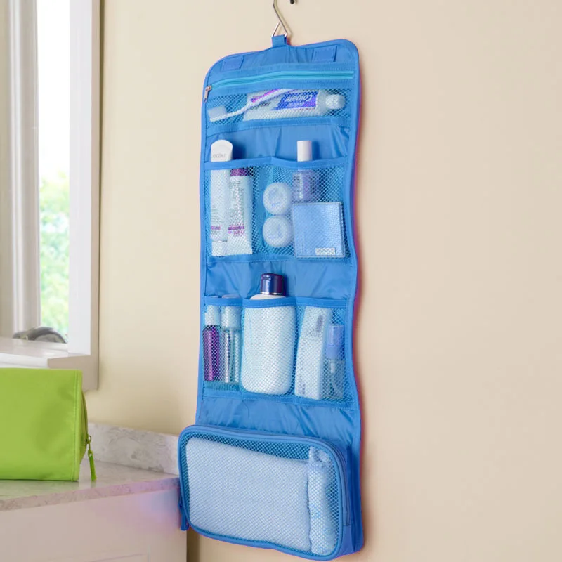

2019 Bolsa Neceser Maquillaje Womens Ladies Travel Toiletry Folding Hanging Wash Cosmetic Makeup Case Portable Organizer Bags