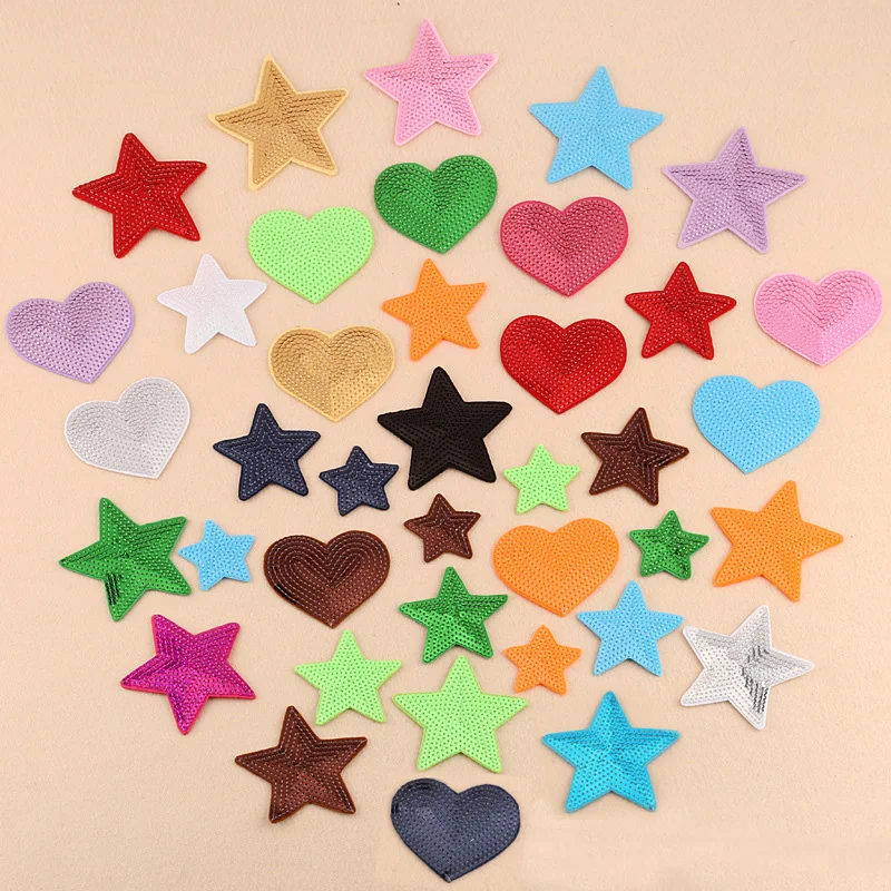 

Cheap Star Heat Sequin Iron on Embroidery Patches for Clothing Stripes for Clothes Bags Military T-shirt Appliques Badge Sticker