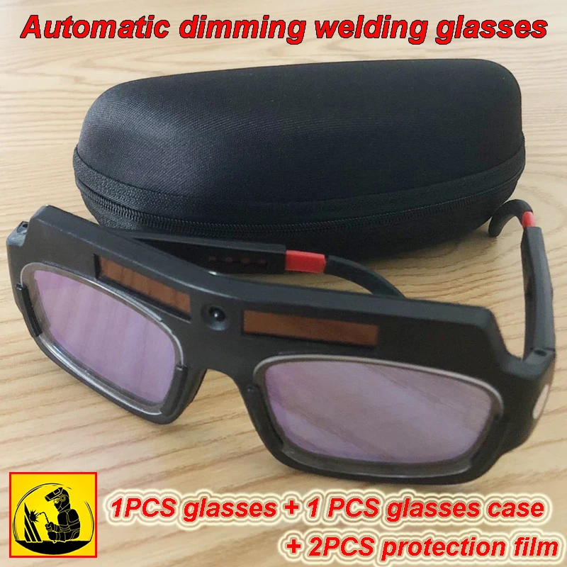 TX 012 Solar energy Automatic dimming Welding glasses 1PCS glasses + 1