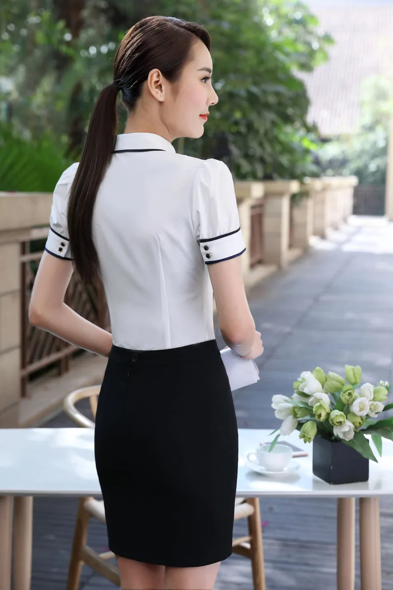 2017 летние деловые профессиональные комплекты одежды из 2 предметов с топом и