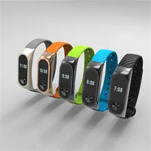 Longer Replacement Xiaomi Mi Band 2 Strap Carbon Fiber Watchband Xiaomi mi band 2 Wearable Accessories Wrist belt for Miband 2
