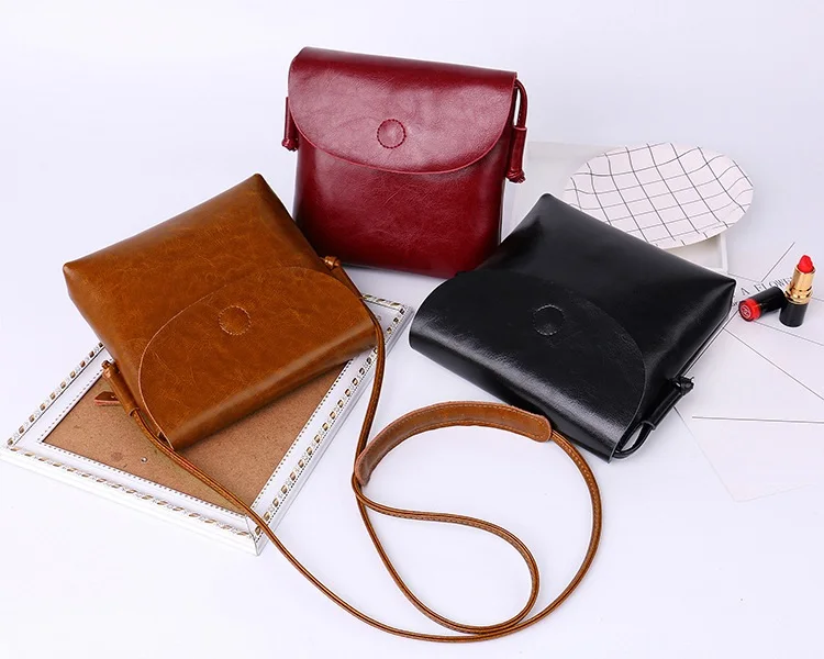 MJ Women Leather Messenger Bag Female Split Leather Shoulder Crossbody Bag High Quality Small Flap Bags for Girls (3)