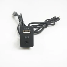 Biurlink 100 см автомобильный удлинитель AUX USB адаптер USB/AUX переключатель панели проводки для Mitsubishi Toyota Honda Volkswagen BMW FORD
