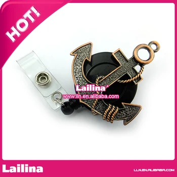 

Bronze Plated Cross Rhinestone Retractable Badge Reel/ ID Badge Holder