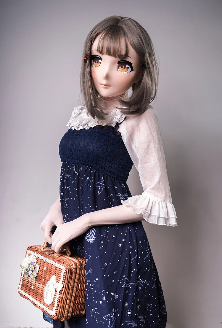 LiLi Mask-73) милая девушка Смола половина головы настроить косплей японский ролевые игры Аниме Силиконовые кигуруми маска Трансвестит кукла
