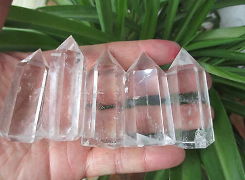 

huij 00919 AAA+++5 NATURAL PRETTY TRANSPARENT QUARTZ CRYSTAL POINT HEALING