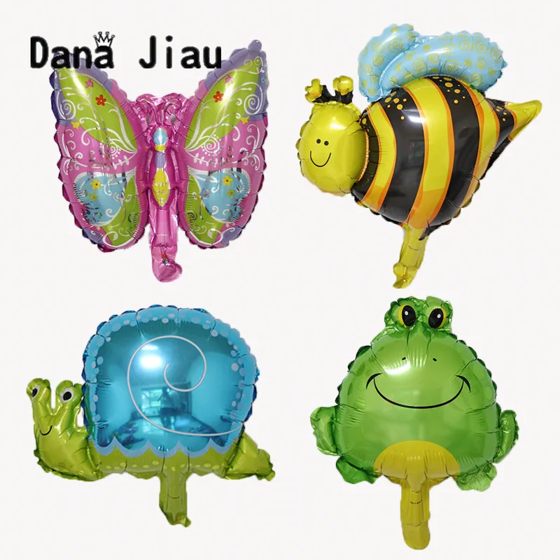 

Mini butterfly/bee/snail/frog foil balloons cute animal balloon birthday party decoration air ball holiday childrens' toy