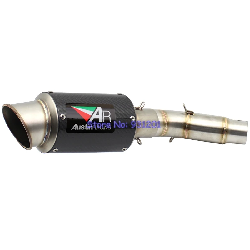 

For Suzuki GSR750 Exhaust System Motorcycle Slip On Link Middle Pipe with AR Austin Racing Exhaust Muffler Pipe DB Killer