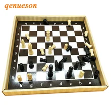 Hot 2 In 1 Wooden Chessman Chess & Go Game Chess Board Go Game Gobang Upscale Set Boxed Travel Children And Kid Gift Games Chess