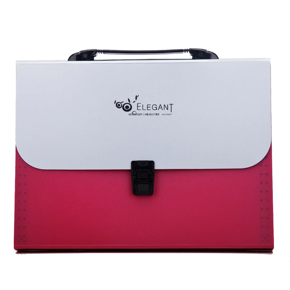

Plastic A4 Portable File Folder Test Paper 13 Grid Large Expanding Wallet Document Clip Hand Bag School Office Business Supplies
