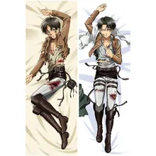 Novo anime shingeki não kyojin decoração fronha capa ataque em titan levi rivaille abraçando corpo fronhas capas de cama