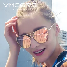 VMORS Ladies Pink Mirror Sunglasses Women Luxury Brand Female 2018 Sun Glasses For Women Fashion Pilot