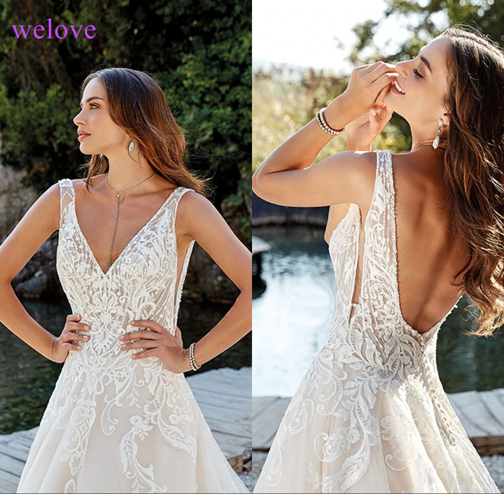 Robe De Mariee Nieuwe Collectie 2019 Nieuwe Zomer Strand Trouwjurk Met Bandjes Wit Open Back Trouwjurken Overblijfsel De noiva Robe De Mariee Nieuwe Collectie 2019 Nieuwe Zomer Strand Trouwjurk Met Bandjes Wit Open Back Trouwjurken Overblijfsel De noiva