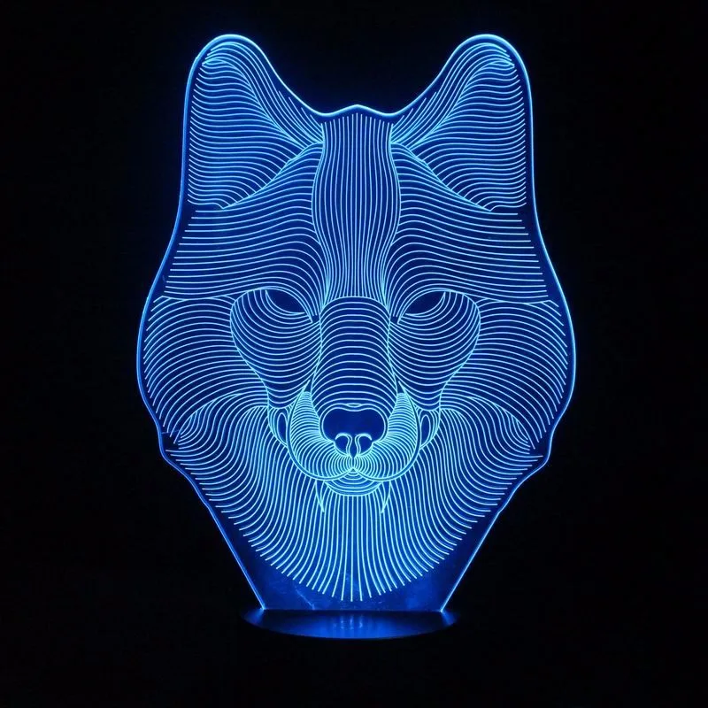 Светодиодная лампа с акриловой панелью 14 х20 см 7 цветов|3d led lamp|kids room lamproom lamp |