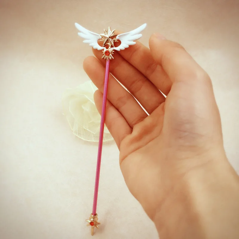 Аниме карты captor cardcaptor sakura прозрачные KINOMOTO SAKURA волшебная палочка для ключей