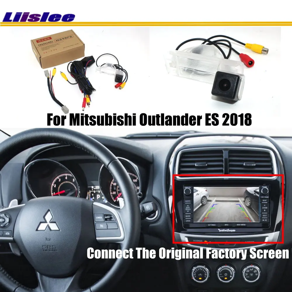 

For Mitsubishi Outlander ES 2018-2022 Rear View Camera Back Parking Adapter RCA CCD CAM OEM Display Reverse Image Upgrade Kit