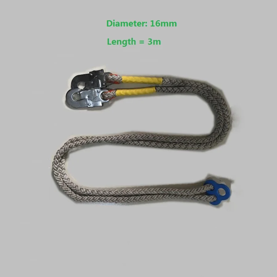 

Nylon Rope with 16mm X 3m for double safety 2 hooks