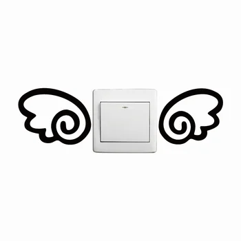 

KG-151 Cute Angel Wings Switch Sticker Creative Cartoon Wings Vinyl Wall Sticker for Kid Home Wallpaper