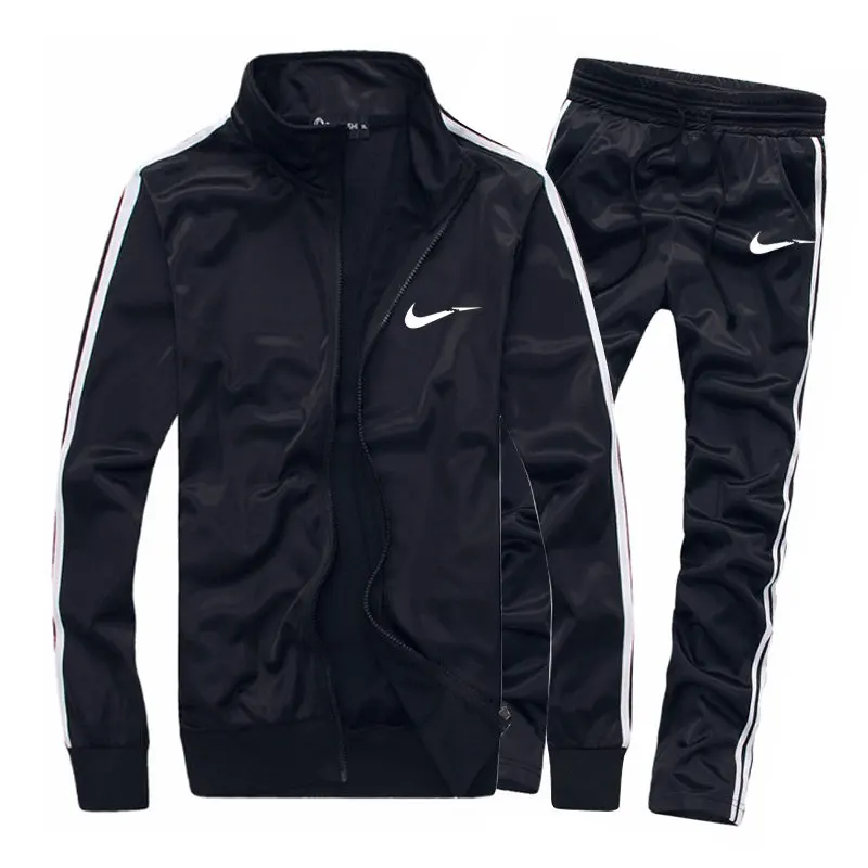 

2019 Original logo Big brand European size Big size just break it Slim fit running two-piece suit north off face white suprem