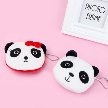 

1Pcs NEW Cute Panda Shape Plush Coin Purse Unisex Wallets Zipper Pocket Coin Bags Change Pouch for Children Kids Gift