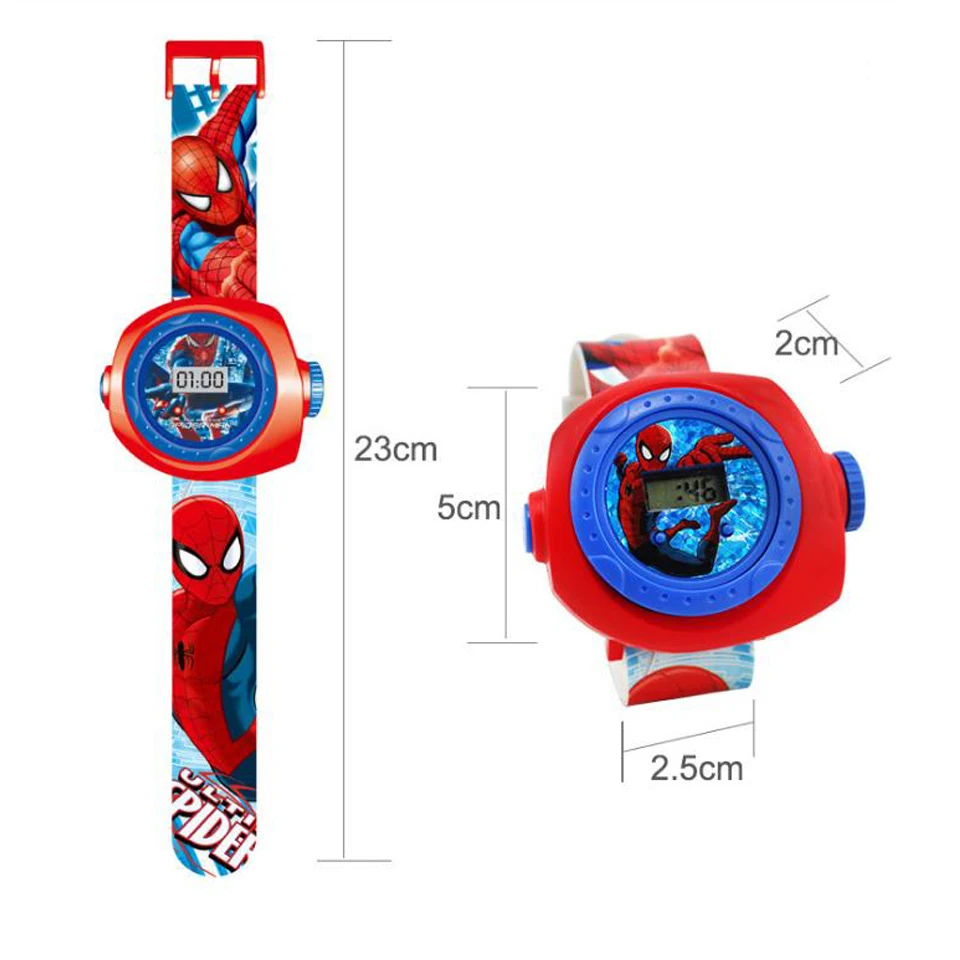 Детские часы Montre Enfant с 3D проекцией в виде Человека-паука для маленьких девочек и мальчиков, детские спортивные цифровые наручные часы relojes