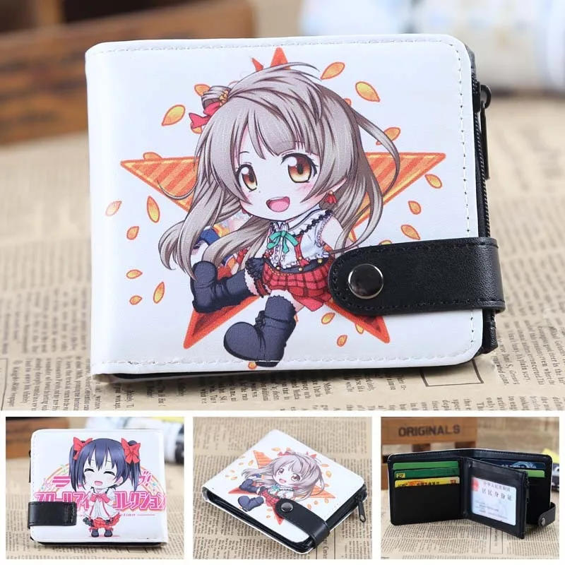 

love live folding wallet anime fashion hand zip purse card holder Cion purse