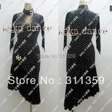 Конкурс латинские танцы платье, сальса платье, Костюмы для латиноамериканских танцев Одежда для танцев, kaka-l110702