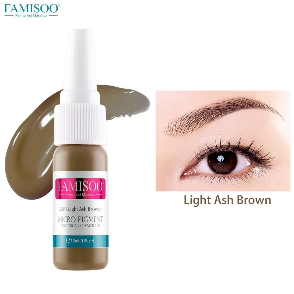 

Famisoo 15ml Tattoo Ink Microblading Permanent Makeup Pigment Tattoo pigments Body Painting Ink for Tattoo pigmento For Eyebrow