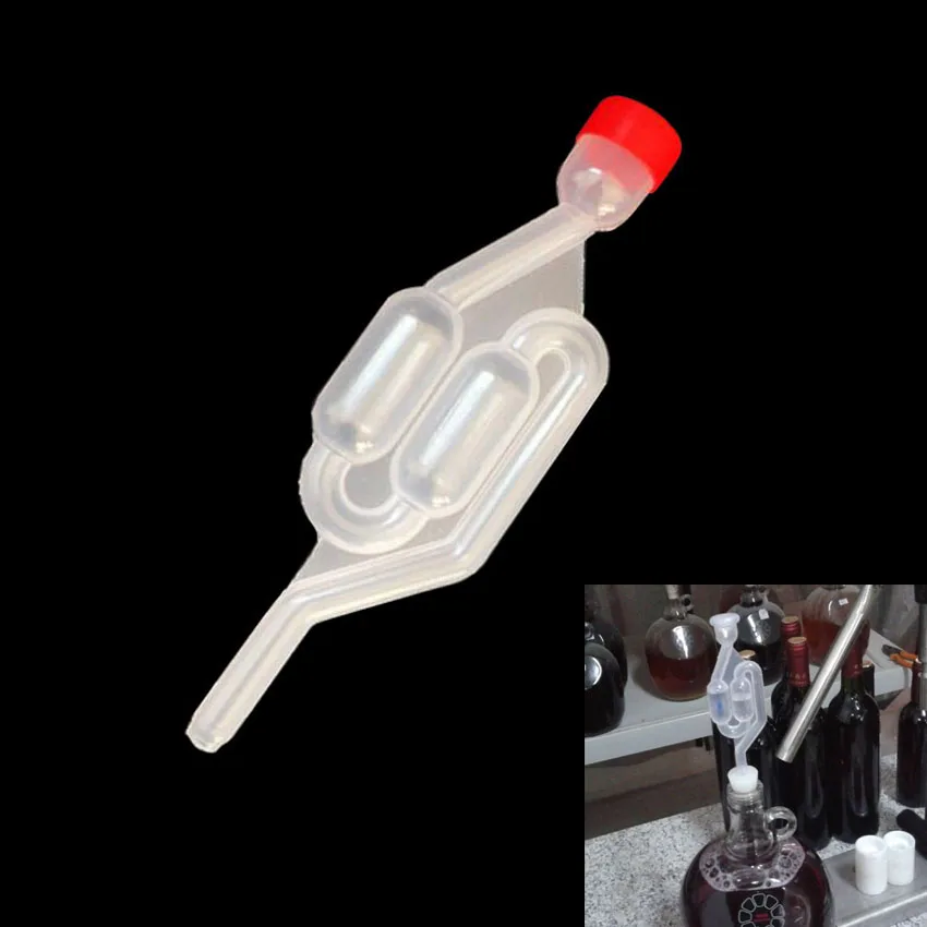 

Homemade wine Vent Air lock Exhaust One-way Home Brew Wine Fermentation Airlock Check Valve Water Sealed Valves Plastic Air Lock