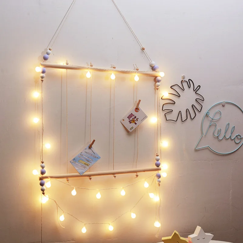 

Nordic Style Wooden Photo Frame Collage for baby Kids Children Bedroom Decoration Xmas Wall Hangings Garland Nursery Home Decor
