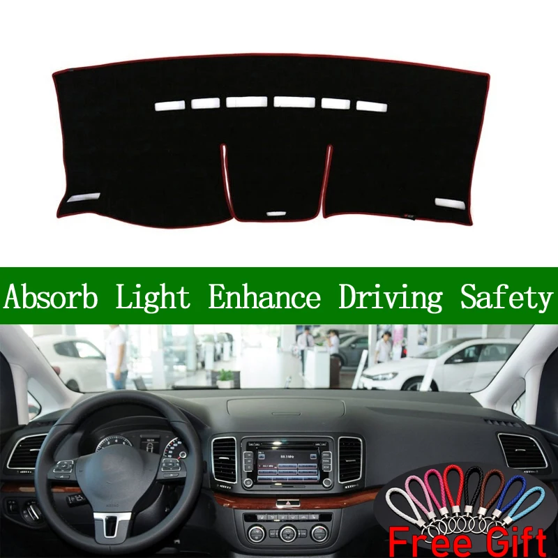 

For Volkswagen Sharan 2012 2013 2014 Dashboard Cover Sun Shade Non-slip Dash Mat Pad Carpet Car Stickers Interior Accessories