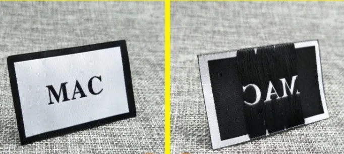 

New 10 pieces High grade MAC clothing Overcoat label jacket coat tag Sweater shirt labels Weaving collar tags free shipping