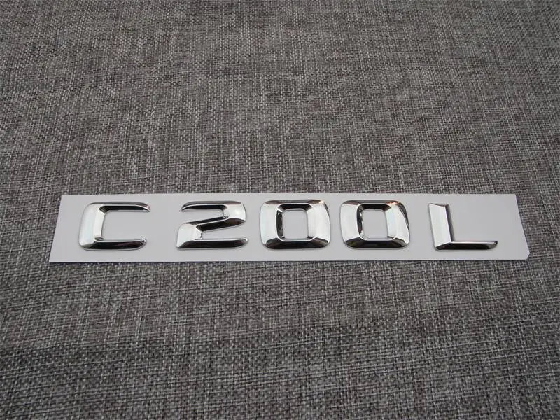Хромированный АБС-пластик автомобильный багажник задние буквы номер значок эмблема наклейка Наклейка для Mercedes Benz C Class C200L