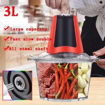 

2L 3L Powerful Meat Grinder Multifunctional Household Electric Food Processor Meat Cutter Blender Chili Garlic Chopper Electric