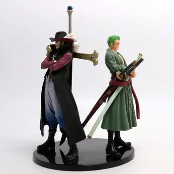 

Anime One Piece Roronoa ZoroVS Dracule Mihawk PVC Figures Collectible Model Toys 2pcs/set