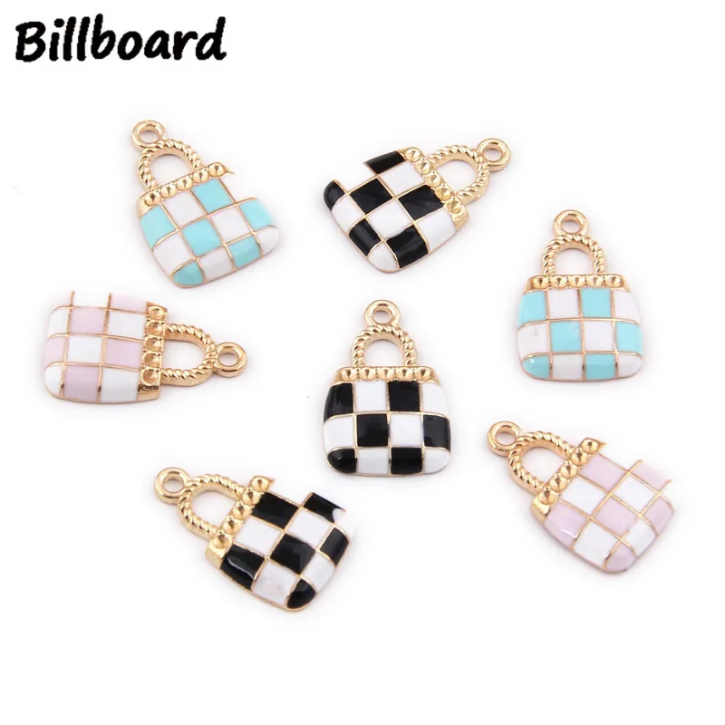 Enamel Charms for Jewelry Making Zinc Alloy Trendy Metal Bag Cute Charm