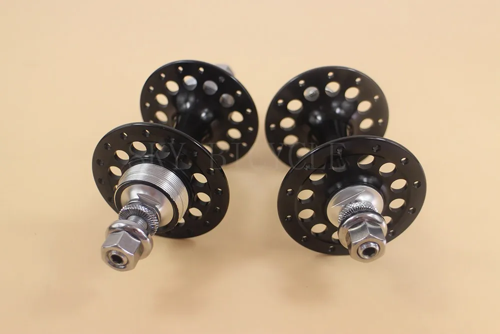 front 24 holes  rear 32 holes track bike hub black or silver or red