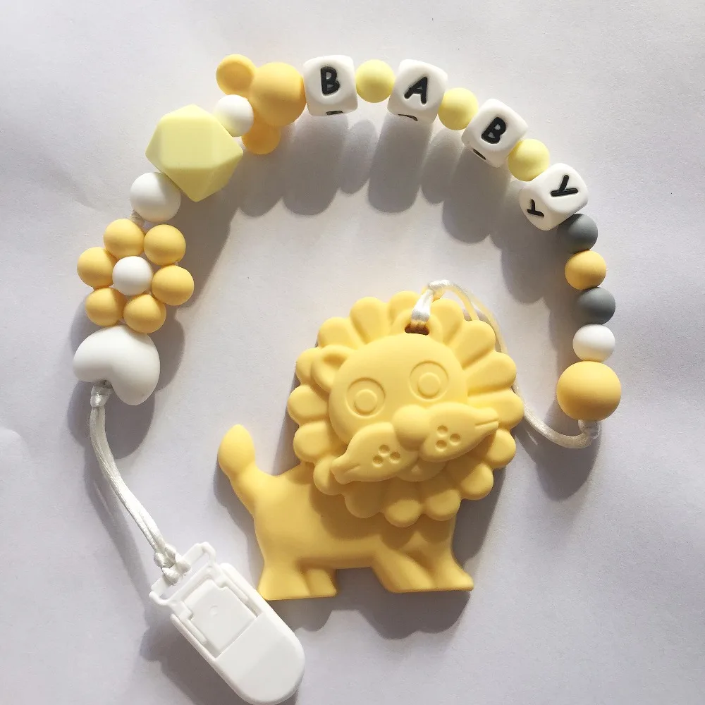 Силиконовые зажимы для прорезывателя с жирафом|pacifier clips|teething pacifiersilicone teething pacifier