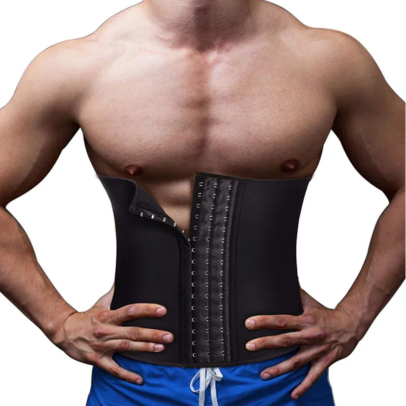 

SEXYWG S-6XL Waist Trainer Men Body Shapers Rubber Latex Corset Waist Support Strap Shapewear Slimming Underwears Belt Plus size