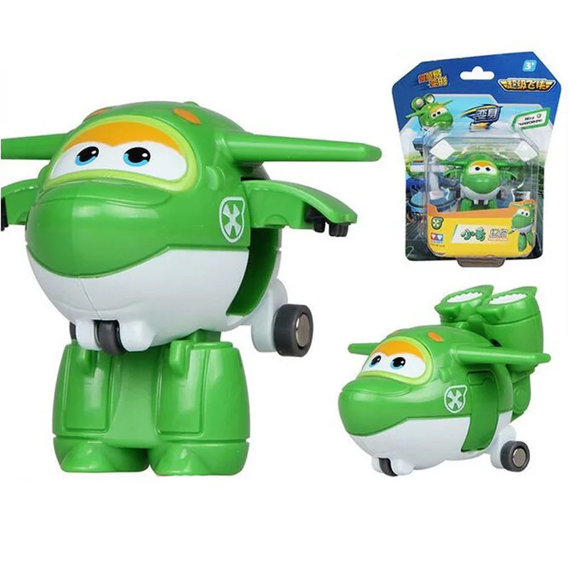 Mini Super Wings Airplane ABS Robot toys Action Figures Super Wing Transformation Jet Animation Children Kids Gift