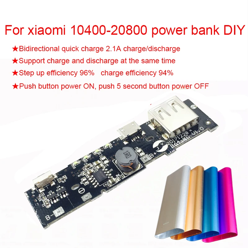 5V 1A 2A 2.1A USB power Bank зарядное устройство Модуль плата для зарядки Повышающий Модуль питания для батареи lipo 18650 Diy Kit