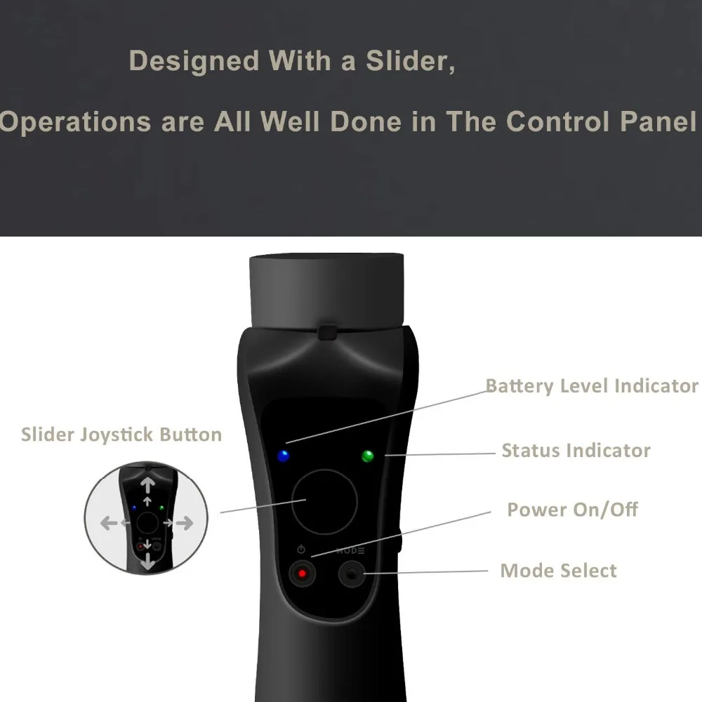  SooCoo Mobile 3 axis stabilizer Handle Gimbal for iphone Samsung Huawei Xiaomi soomth (Phone not in