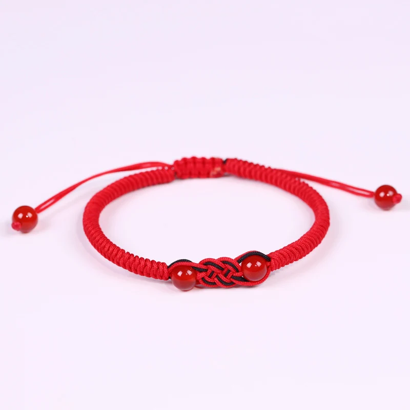 

Tibetan buddhist handmade konts red rope lucky charm bracelet & Bangles Jewelry For Women Men Amulet jewelry