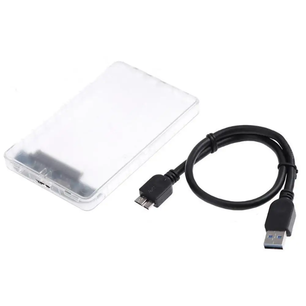 

2.5 Inch USB 3.0 SATA HDD Hard Disk External Enclosure Transparent Case Box