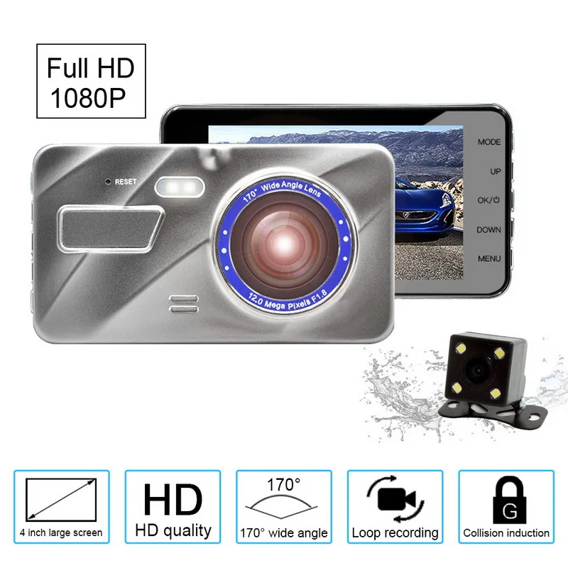 

Hoomall Dual Lens Driving Recorder Full HD 1080P Front And Rear Lens Car DVR Dash Cam With G-sensor Rear Vision