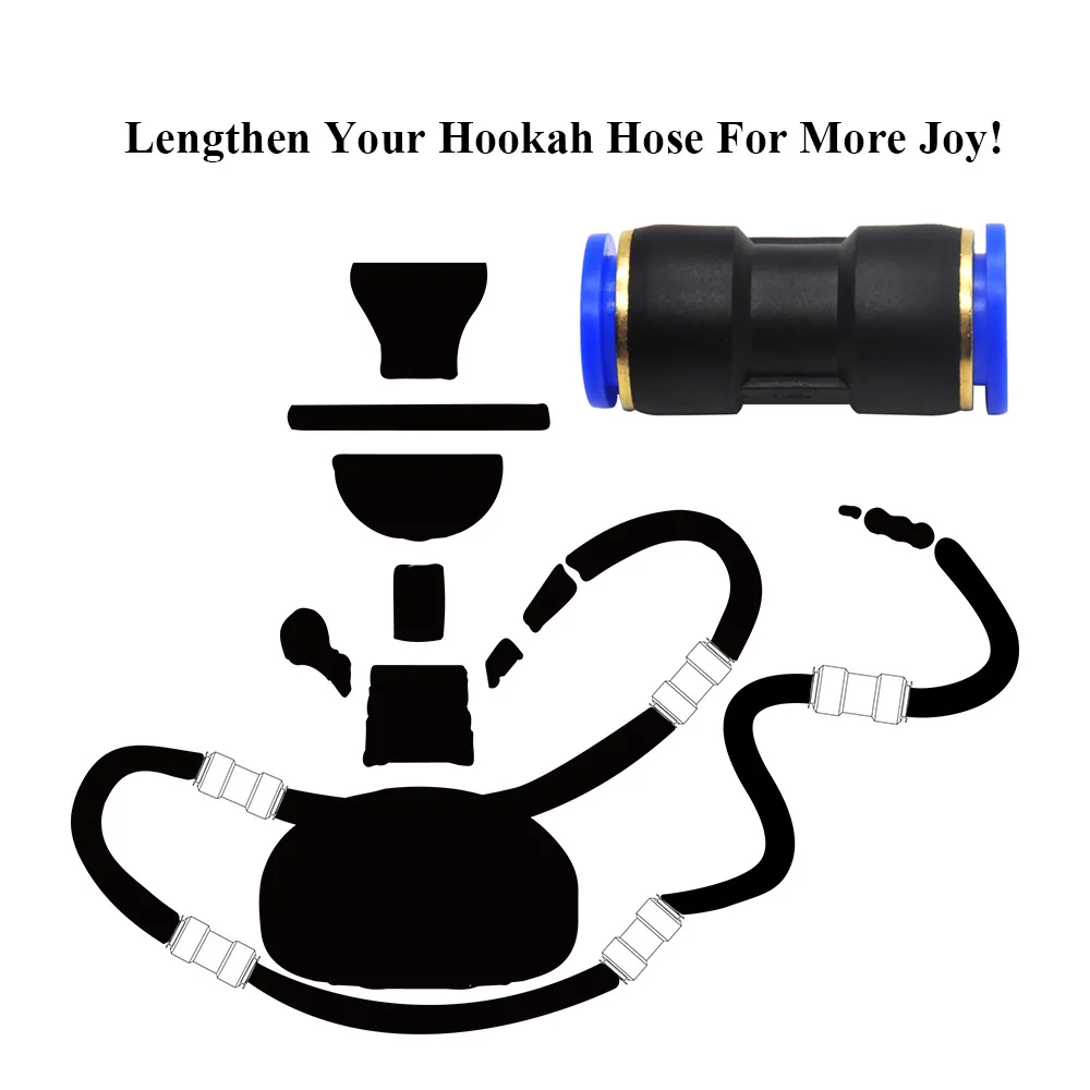 Plastic Shisha Hookah Hose Tube Connector Coupler Adaptor 15MM Fit